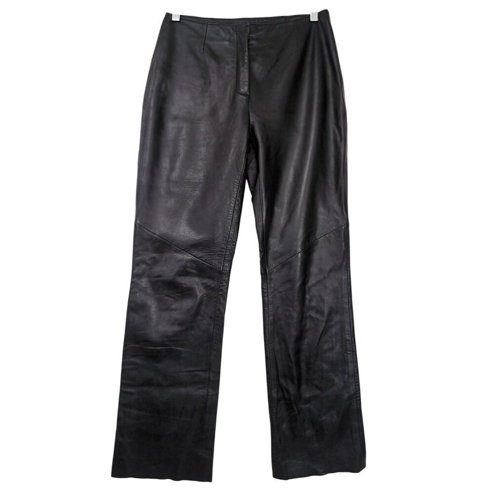Vintage Siena Studio Leather Pants Womens 4 Black Buttery Soft Biker Rocker Edgy